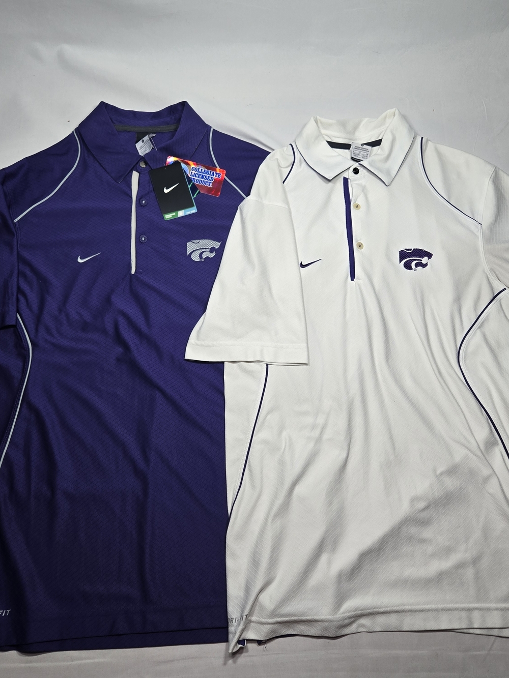 Nike Dri-FIT Mens Small Kansas State Wildcats Polo K-State Bundle (2) NWT & EUC